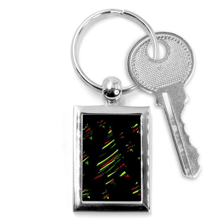 Abstract Christmas tree Key Chains (Rectangle) 