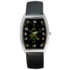 Abstract Christmas Tree Barrel Style Metal Watch by Valentinaart