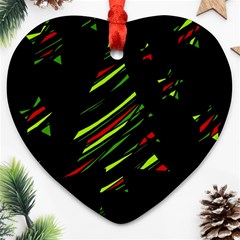 Abstract Christmas tree Heart Ornament (2 Sides)