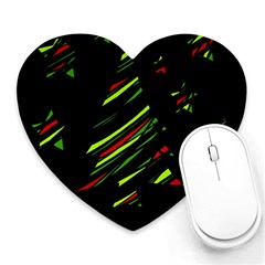 Abstract Christmas tree Heart Mousepads