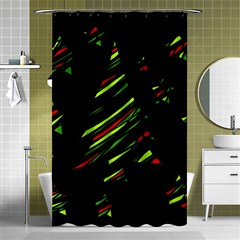 Abstract Christmas tree Shower Curtain 48  x 72  (Small) 