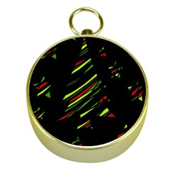 Abstract Christmas tree Gold Compasses