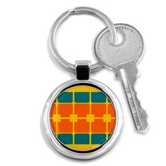 Squares And Rectangles                                                                                                			key Chain (round) by LalyLauraFLM