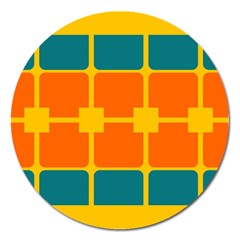 Squares And Rectangles                                                                                                			magnet 5  (round) by LalyLauraFLM