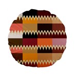 Chevrons in squares                                                                                                 	Standard 15  Premium Flano Round Cushion Back