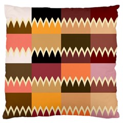 Chevrons In Squares                                                                                                 	large Flano Cushion Case (two Sides) by LalyLauraFLM