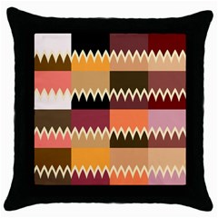 Chevrons In Squares                                                                                                 			throw Pillow Case (black) by LalyLauraFLM