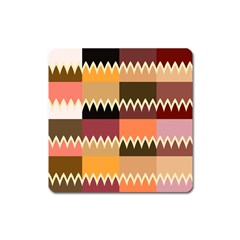 Chevrons In Squares                                                                                                 			magnet (square) by LalyLauraFLM