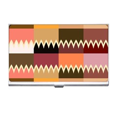 Chevrons In Squares                                                                                                 			business Card Holder by LalyLauraFLM