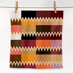 Chevrons In Squares                                                                                                 			face Towel by LalyLauraFLM