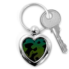 Black Spots On A Gradient Background                                                                                                  			key Chain (heart) by LalyLauraFLM