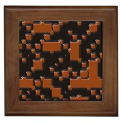 Brown Pieces                                                                                                  			framed Tile by LalyLauraFLM