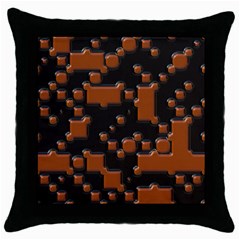 Brown Pieces                                                                                                  			throw Pillow Case (black) by LalyLauraFLM