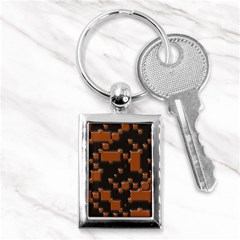 Brown Pieces                                                                                                  			key Chain (rectangle) by LalyLauraFLM