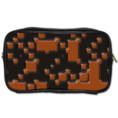 Brown Pieces                                                                                                  			toiletries Bag (one Side) by LalyLauraFLM