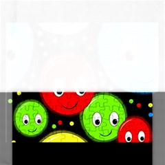 Smiley Faces Pattern Rectangular Jigsaw Puzzl by Valentinaart