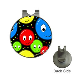 Smiley Faces Pattern Hat Clips With Golf Markers by Valentinaart