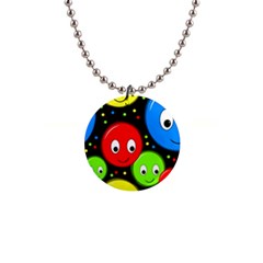 Smiley Faces Pattern Button Necklaces by Valentinaart