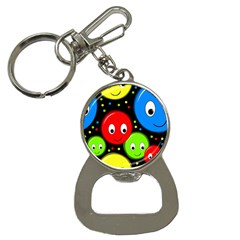 Smiley Faces Pattern Bottle Opener Key Chains by Valentinaart