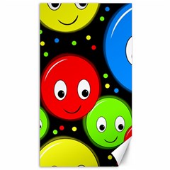 Smiley Faces Pattern Canvas 40  X 72   by Valentinaart