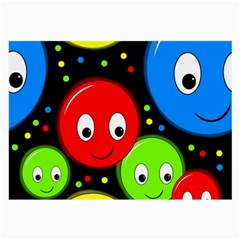 Smiley Faces Pattern Large Glasses Cloth (2-side) by Valentinaart