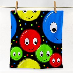 Smiley Faces Pattern Face Towel by Valentinaart