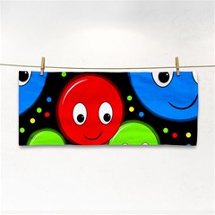 Smiley Faces Pattern Hand Towel by Valentinaart