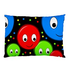 Smiley Faces Pattern Pillow Case by Valentinaart