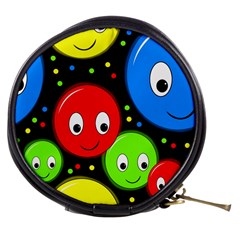 Smiley Faces Pattern Mini Makeup Bags by Valentinaart