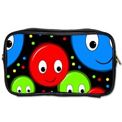 Smiley Faces Pattern Toiletries Bags 2-side by Valentinaart