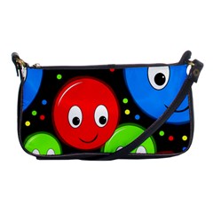 Smiley Faces Pattern Shoulder Clutch Bags by Valentinaart