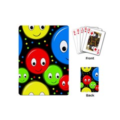 Smiley Faces Pattern Playing Cards (mini)  by Valentinaart