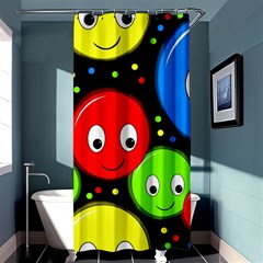 Smiley Faces Pattern Shower Curtain 36  X 72  (stall)  by Valentinaart