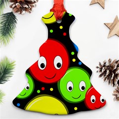 Smiley Faces Pattern Ornament (christmas Tree) by Valentinaart