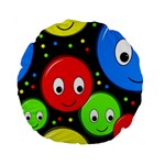 Smiley faces pattern Standard 15  Premium Round Cushions Back