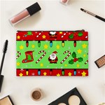 Christmas pattern - green and red Cosmetic Bag (Medium)  Back