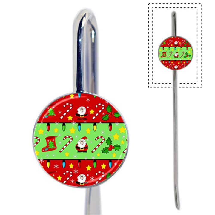 Christmas pattern - green and red Book Mark