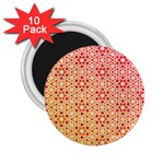 Orange Ombre Mosaic Pattern 2.25  Magnets (10 pack)  Front