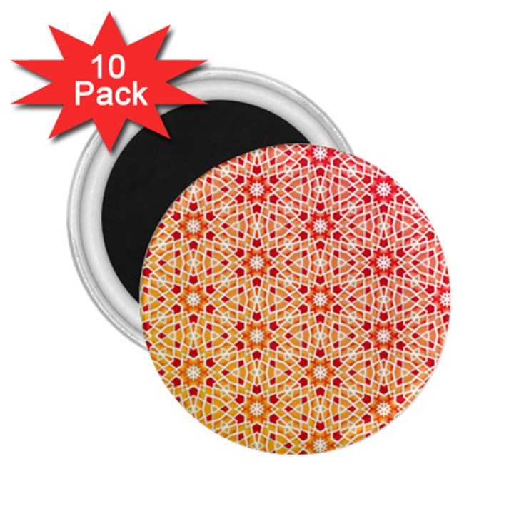 Orange Ombre Mosaic Pattern 2.25  Magnets (10 pack) 