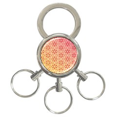 Orange Ombre Mosaic Pattern 3-ring Key Chains by TanyaDraws