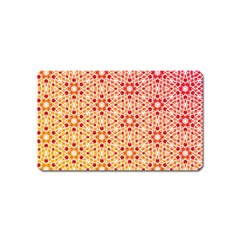 Orange Ombre Mosaic Pattern Magnet (name Card) by TanyaDraws