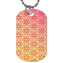 Orange Ombre Mosaic Pattern Dog Tag (one Side) by TanyaDraws