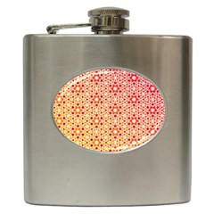 Orange Ombre Mosaic Pattern Hip Flask (6 Oz) by TanyaDraws