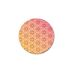 Orange Ombre Mosaic Pattern Golf Ball Marker (4 Pack) by TanyaDraws