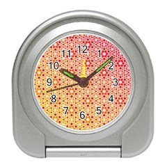 Orange Ombre Mosaic Pattern Travel Alarm Clocks by TanyaDraws