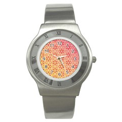 Orange Ombre Mosaic Pattern Stainless Steel Watch by TanyaDraws