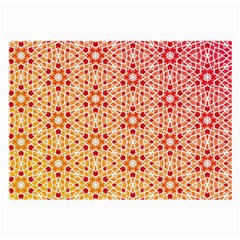 Orange Ombre Mosaic Pattern Large Glasses Cloth (2-side)