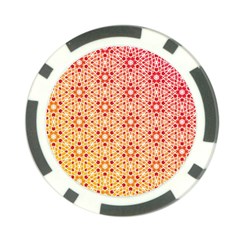 Orange Ombre Mosaic Pattern Poker Chip Card Guards by TanyaDraws