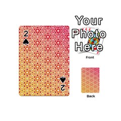 Orange Ombre Mosaic Pattern Playing Cards 54 (mini)  by TanyaDraws