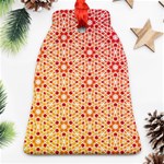 Orange Ombre Mosaic Pattern Bell Ornament (2 Sides) Back